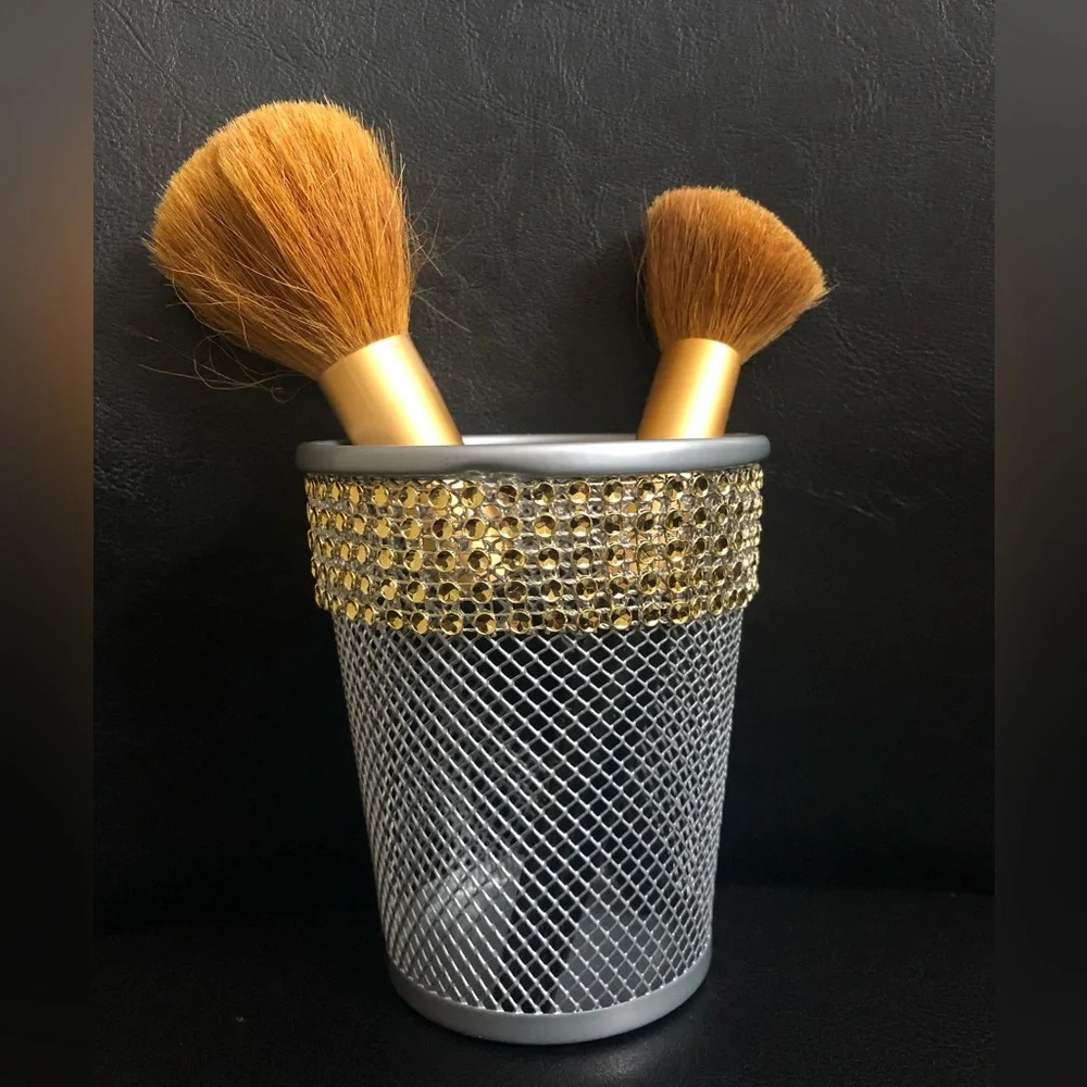New! Custom Silver and gold metal storage cup